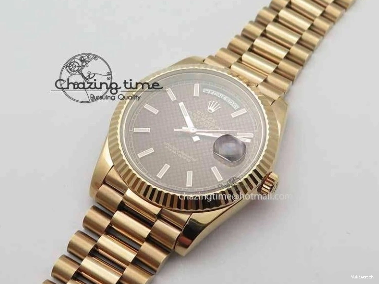 RG On 228239 Day-Date Edition Brown RG 40mm President A3255 Noob Bracelet Best 1:1 Dial 0407